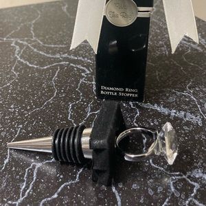 Diamond ring  wine bottle stopper